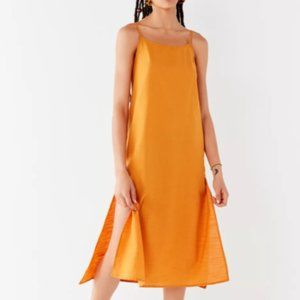 UO Backless Linen Midi Dress